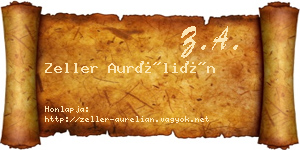 Zeller Aurélián névjegykártya